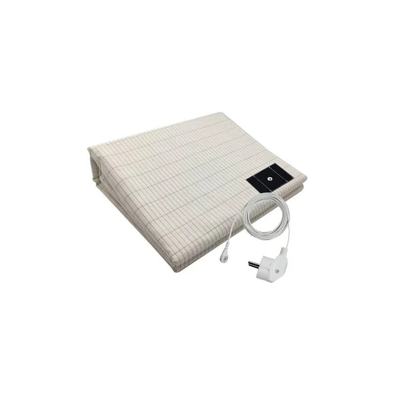 Grounded Bed Sheet – Drap de mise à la terre coton & argent conducteur