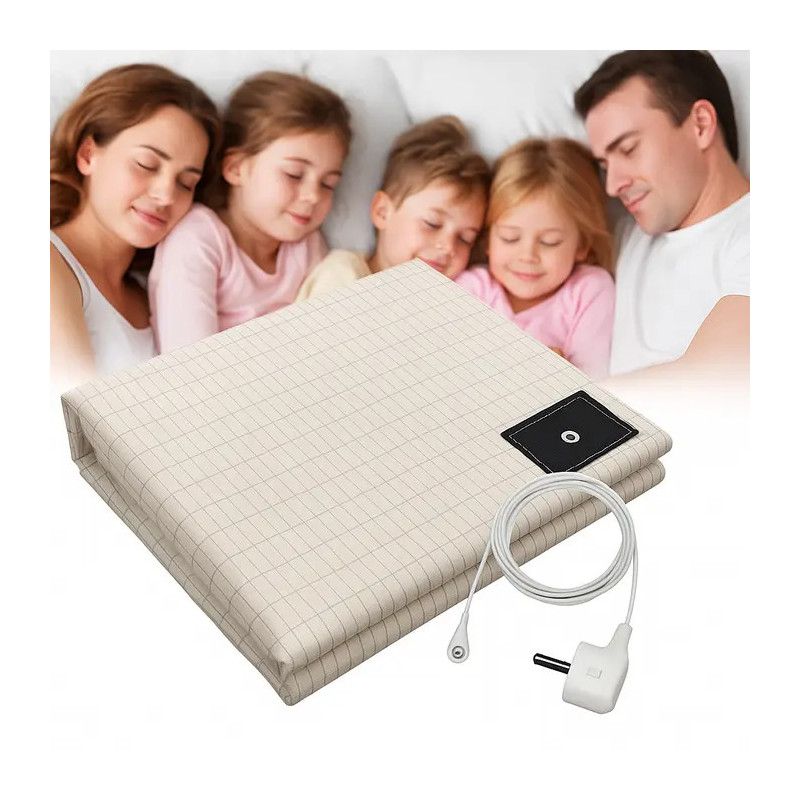 Grounded Bed Sheet – Drap de mise à la terre coton & argent conducteur
